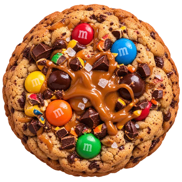 Le Crush, cookie M&M's au caramel beurre salé maison